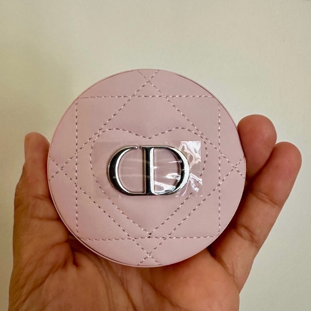 GWP Pink Christian Dior Quilted Round Mirror NWOT